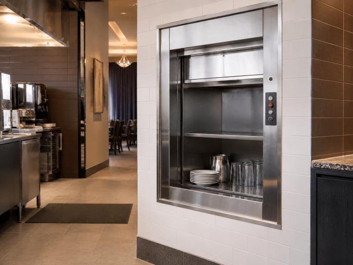 Large commercial dumbwaiter installation image